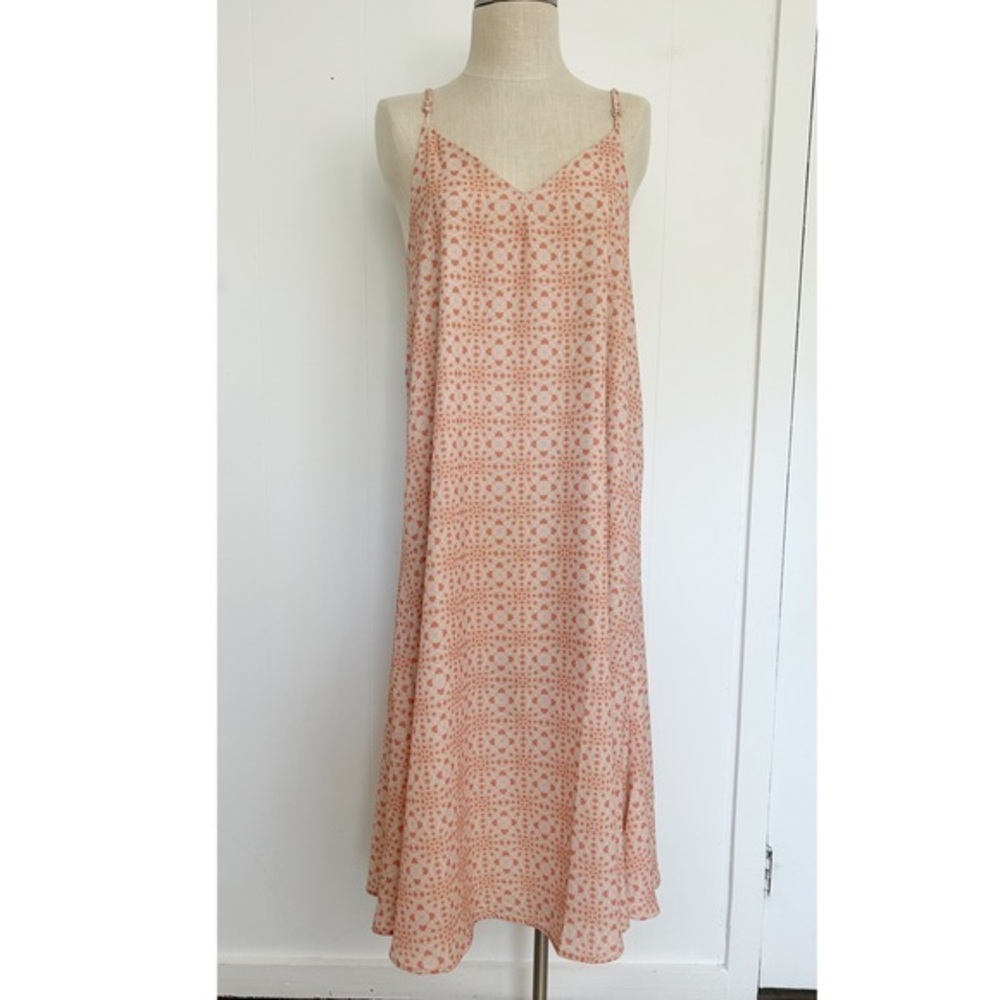Summer & Rose Karoo Gauzy Midi Dress Peach M/L
